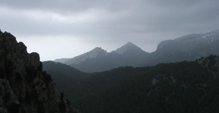Blick auf Bergkette Mallorcas